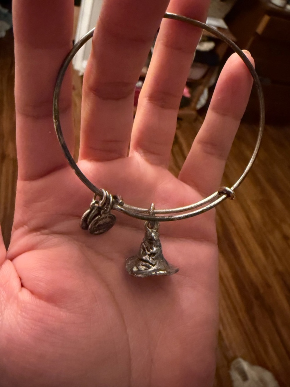 Alex and Ani Silver-Tone Harry Potter Wizard Hat Charm Bangle